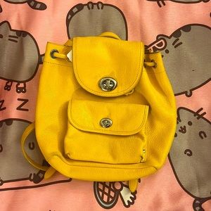 Yellow Coach Mini Backpack